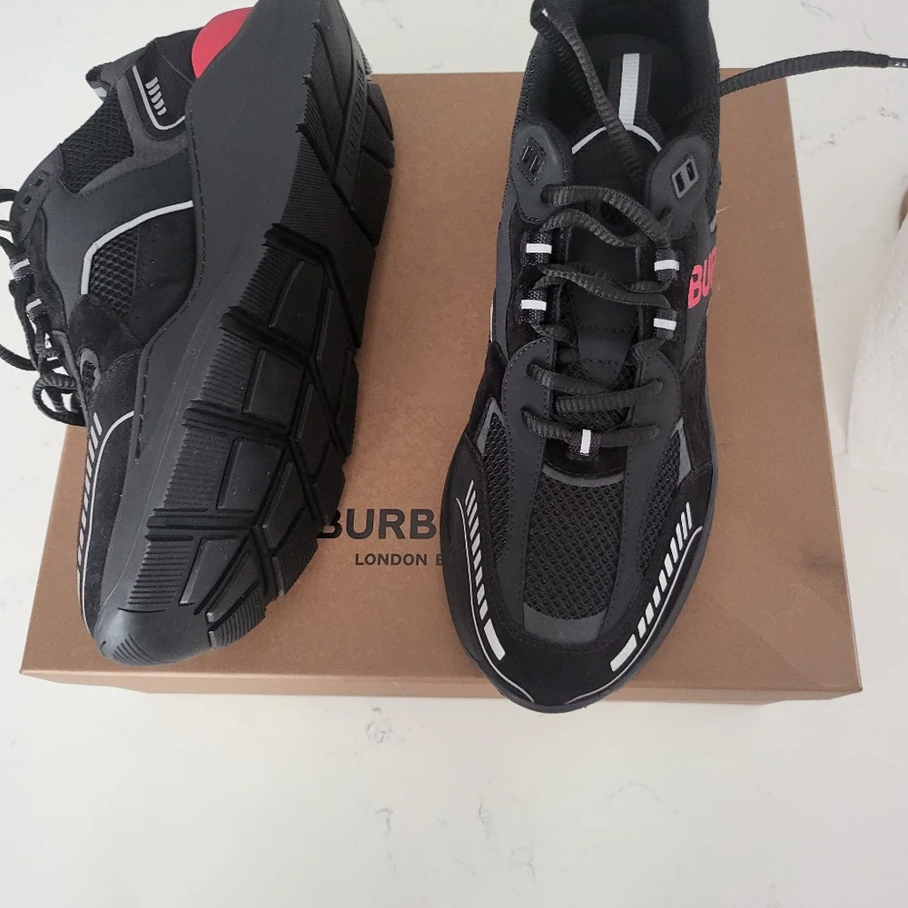 Burberry Black Sean Sneakers size 13 (Euro 46) New - Picture 4 of 16